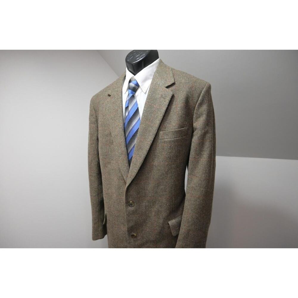 Vintage Brooks Brothers Tweed Plaid Sport Jacket Blazer MADE IN USA Mens Sz 44 L